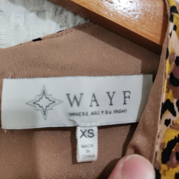 WAYF Plaza Cheetah Cut Out Tiered Women's Maxi Dress Size XS Anthropologie - Picture 3 of 14